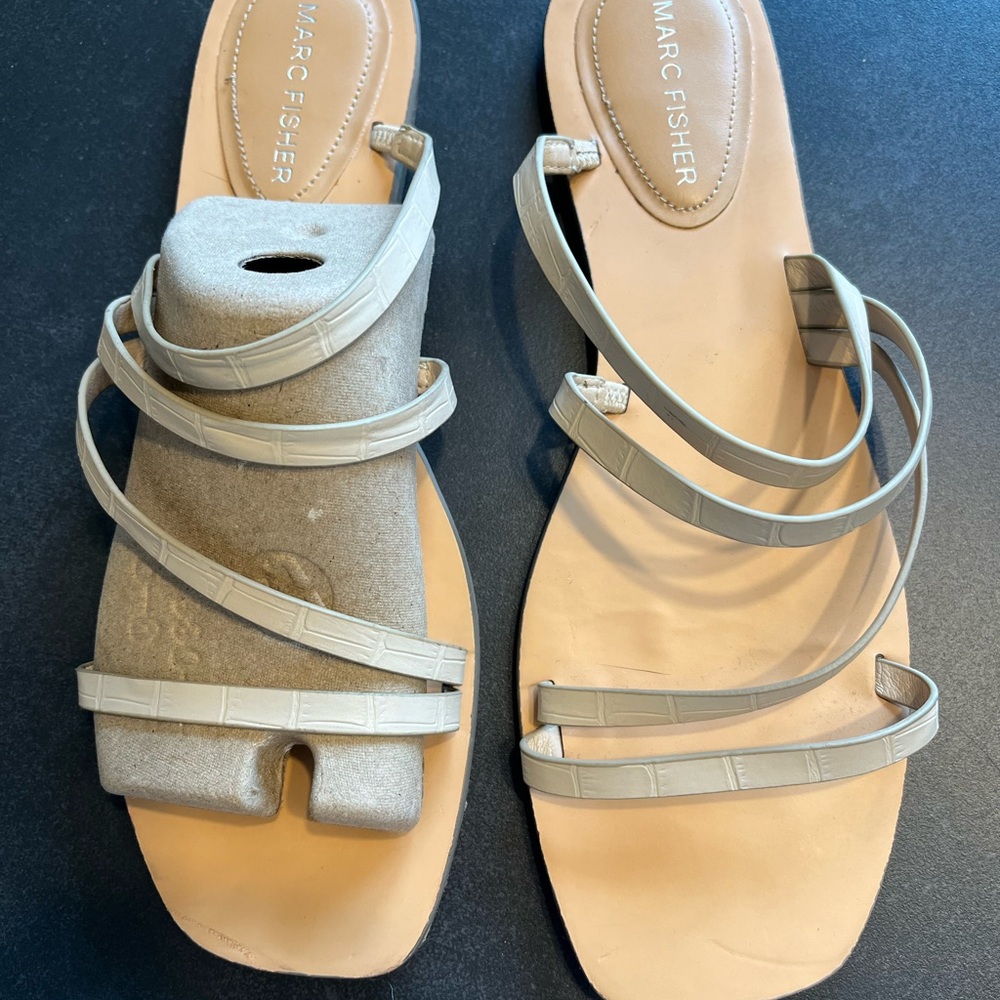 Marc Fisher Women's Strappy Sandals - Cream